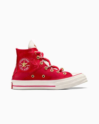 Chuck 70 Lunar New Year Enamel Red/Egret/Days Ahead, Outer Side View