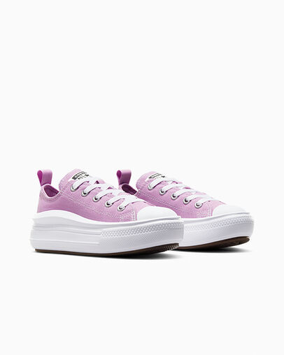 Chuck Taylor All Star Move Classic Amethyst/White/Black, Top and Side View