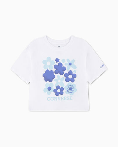 Bubbly Florals Tee White, Front View