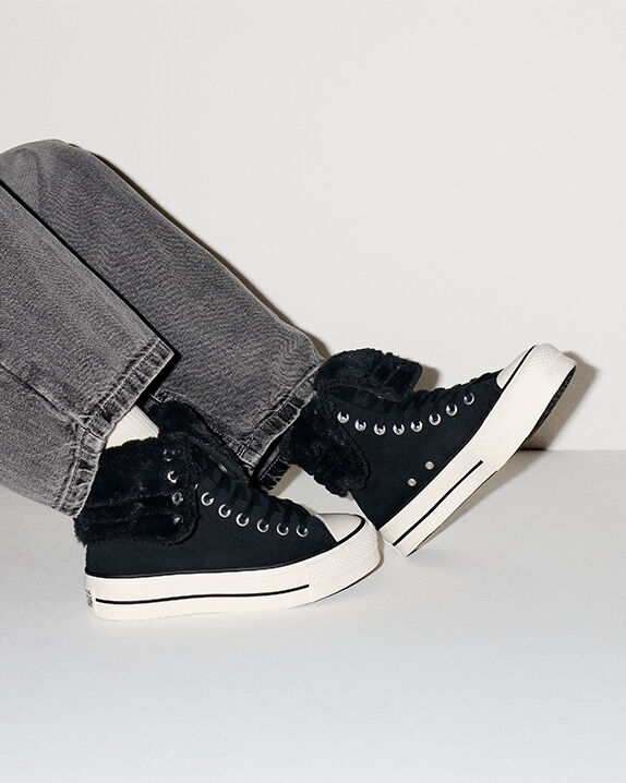 Chuck Taylor All Star Fold-Over Lift Platform XHi Faux Fur Women's Chuck Taylor All Star Fold-Over Lift Platform XHi Faux Fur Women's
