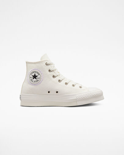Chuck Taylor All Star EVA Lift Platform Festival Egret/Vintage White, Outer Side View