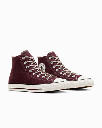 CONS Chuck Taylor All Star Pro Outdoor Bloodstone Violet /Egret/Dark Matter Grey, Top and Side View