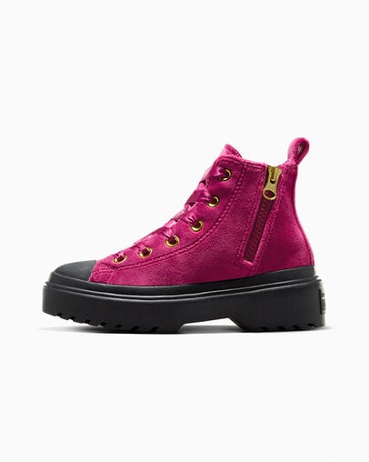 Chuck Taylor All Star Lugged Lift Platform Velvet Legend Berry/Black/Black, Inner Side View
