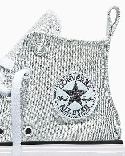 Chuck Taylor All Star Lift Double Stack Platform Shine Light Grey/Silver/White