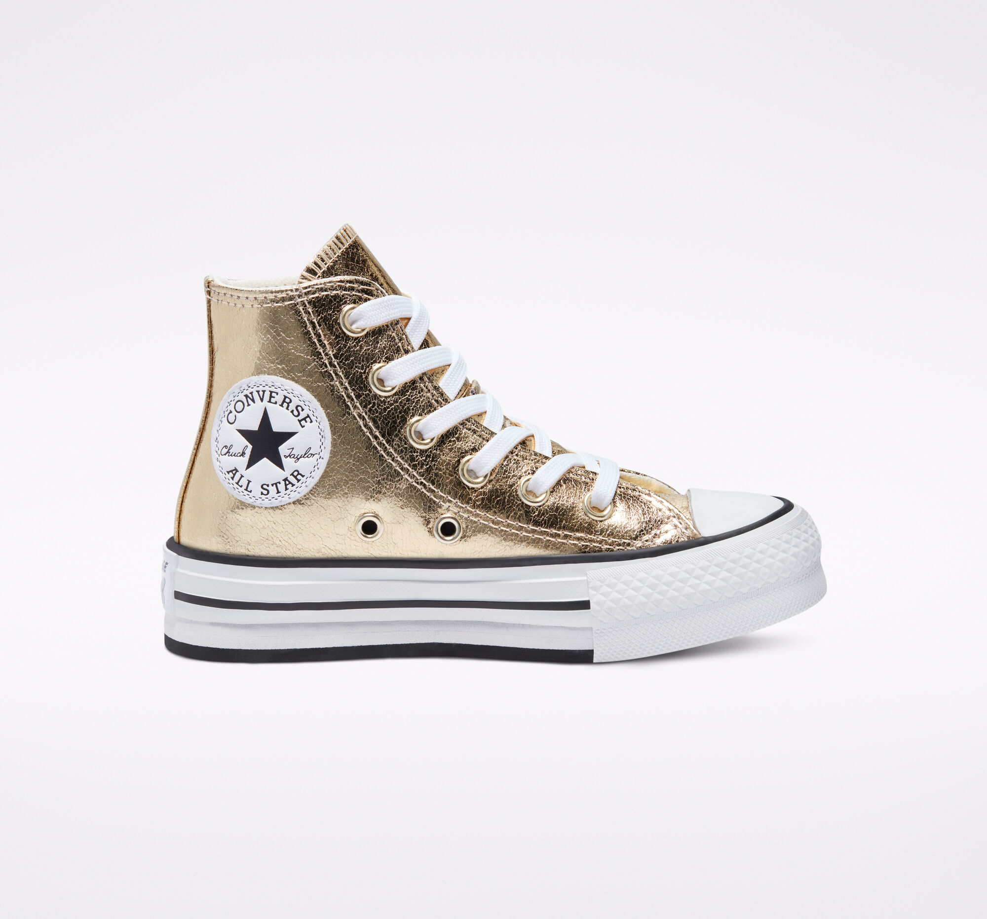 converse elevated gold platform chuck taylor all star
