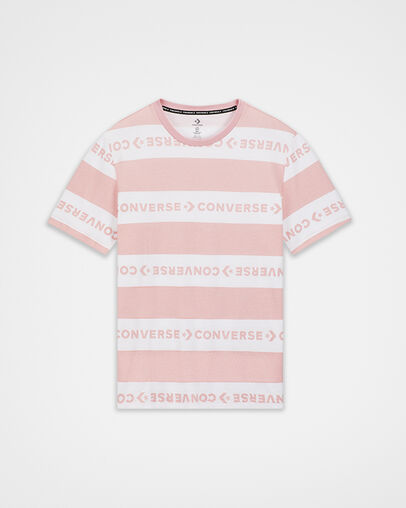 Horizontal Stripe Wordmark Bleached Coral Multi