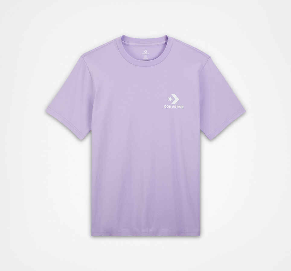 Converse Left Chest Star Chevron Tee Washed Lilac
