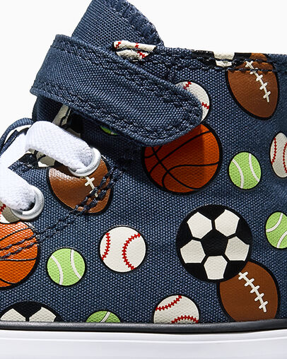Chuck Taylor All Star Easy-On Sports Navy/Orange/Unerthed, Detail Angle View