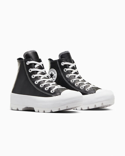 Lugged Leather Chuck Taylor All Star Black/White/White
