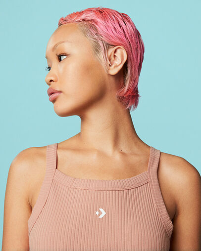 High Neck Tank Rose Gold, Detail View