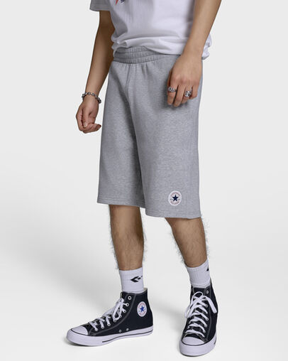 Chuck Taylor All Star Patch Shorts Vintage Grey Heather, Detail View