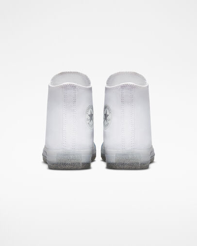 Chuck Taylor All Star Glitter White/White/Silver, Heel View