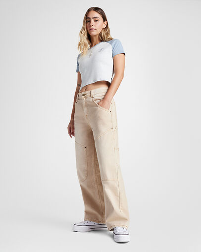 Chuck Taylor Raglan T-Shirt Light Retro Grey Heather, Full Body View