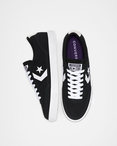 Suede and Leather Net Star Classic Black/White/White