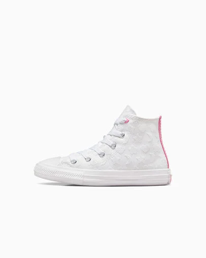 Chuck Taylor All Star Sparkle White/Oops Pink/White, Inner Side View