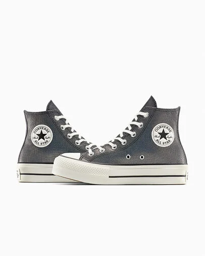 Chuck Taylor All Star Lift Platform Sparkle Black/Black/Egret, Detail Angle View