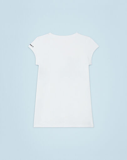 Flip Sequin Chuck T-Shirt White, Back View