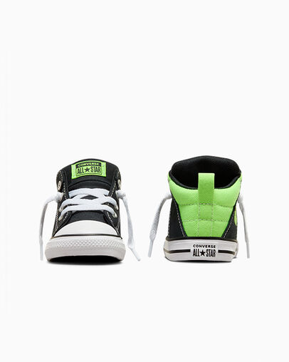 Chuck Taylor All Star Axel Hyper Brights Black/Slime Light/White, Heel View