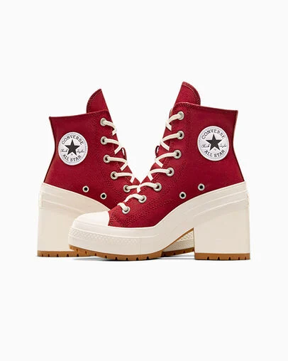 Chuck 70 De Luxe Heel Park Red/Natural Ivory/Black, Detail Angle View