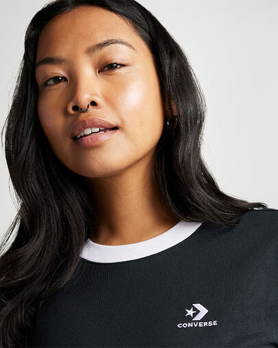 Retro Chuck Taylor T-Shirt Dress Converse Black, Detail View