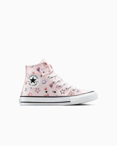 Chuck Taylor All Star Easy-On Doodles Pink Frosting/Red/My Jam, Outer Side View