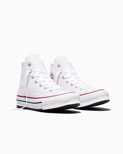 Chuck Taylor All Star EVA Lift Platform Canvas White/Garnet/Navy, Top and Side View