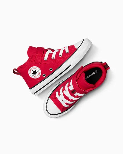 Chuck Taylor All Star Malden Street Canvas Easy-On Red/White/Black, Angled View