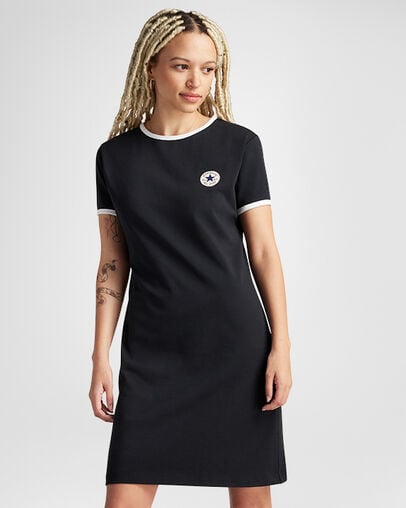 Chuck Taylor T-Shirt Dress Converse Black, Front View