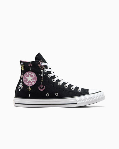 Chuck Taylor All Star Alchemy Embroidery Black/Egret/Dreamy Dahlia, Outer Side View