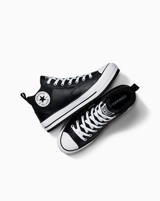 Chuck Taylor All Star Malden Street Boot Black/White/Black, Outer Side View