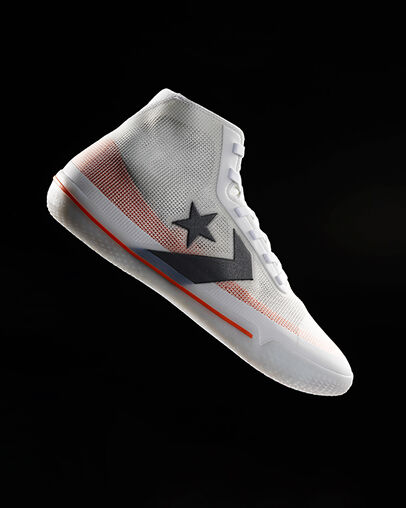 All Star Pro BB High Top White/Bold Mandarin/Black