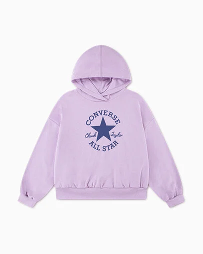Chuck Patch Relaxed Hoodie Lavender Latte Purple