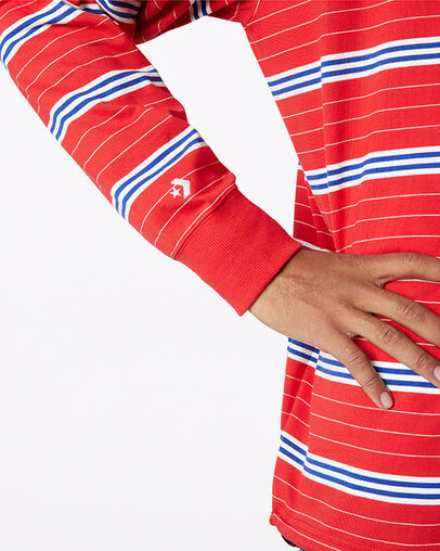 Twisted Varsity Half Zip Rugby University Red