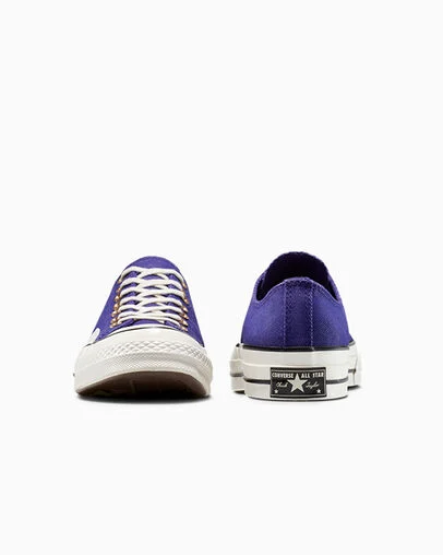 Chuck 70 Denim Court Purple/Egret/Black, Heel View