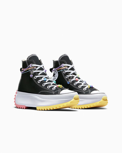 Run Star Hike Kidult Black/White/Daydream Yellow, Top and Side View