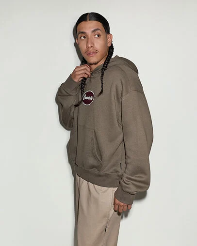 Converse Garage Full-Zip Fleece Hoodie Truffle, Detail View