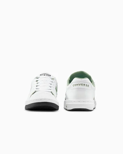 Pro Blaze V2 White/White/Foothill Green, Heel View