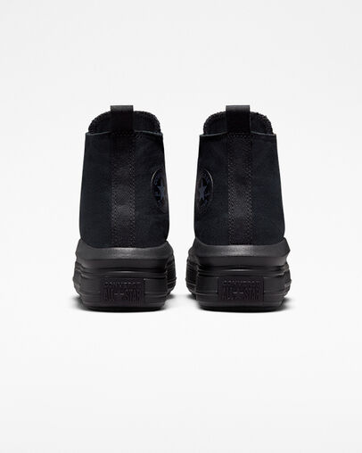 Chuck Taylor All Star Move Platform Black/Black/Dk Smoke Grey, Heel View