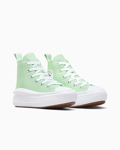 Chuck Taylor All Star Move Platform Sticky Aloe/White/Black, Top and Side View