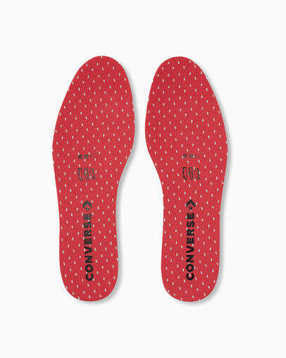 Chuck Taylor All Star Lift Platform Embroidered Strawberries Egret/Soft Red/White, Detail Angle View