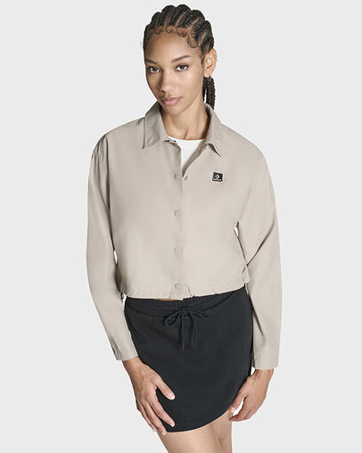Cropped Parachute Shirt Papyrus