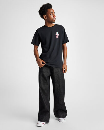 Motel T-Shirt Converse Black, Full Body View