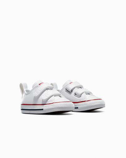 Chuck Taylor All Star Hook and Loop Leather Low Top White