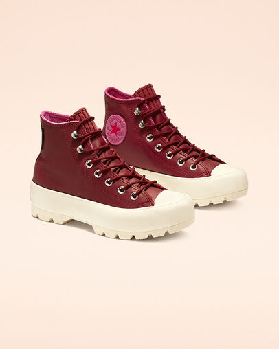 Chuck Taylor All Star GORE-TEX Lugged Waterproof Leather High Top Back Alley Brick/Habanero Red