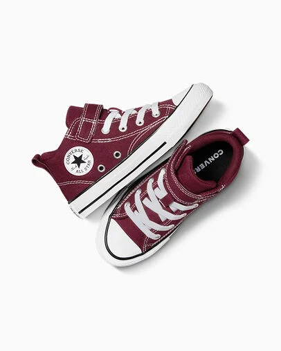 Chuck Taylor All Star Malden Street Canvas Easy-On Deep Bordeaux/White/Black, Angled View
