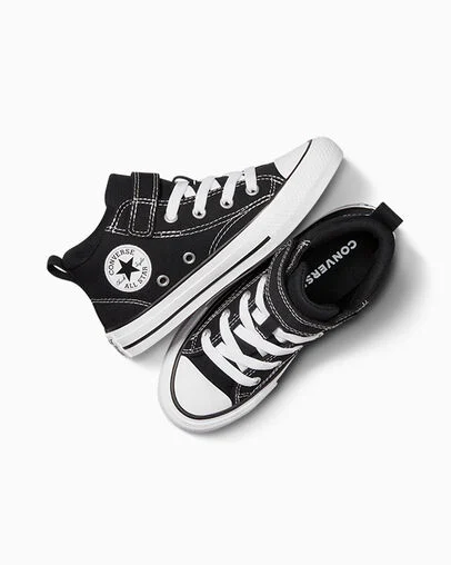 Chuck Taylor All Star Malden Street Canvas Easy-On Black/Black/White, Angled View