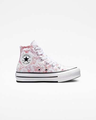 Chuck Taylor All Star EVA Lift Platform Butterfly Shine White/Madder Pink/Black, Outer Side View