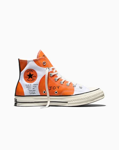 David Shirgley X Converse X Marc Jacobs Chuck 70 White/Mandarin Orange/Black, Outer Side View