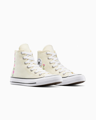 Chuck Taylor All Star Embroidered Florals Big Kids High Top Shoe