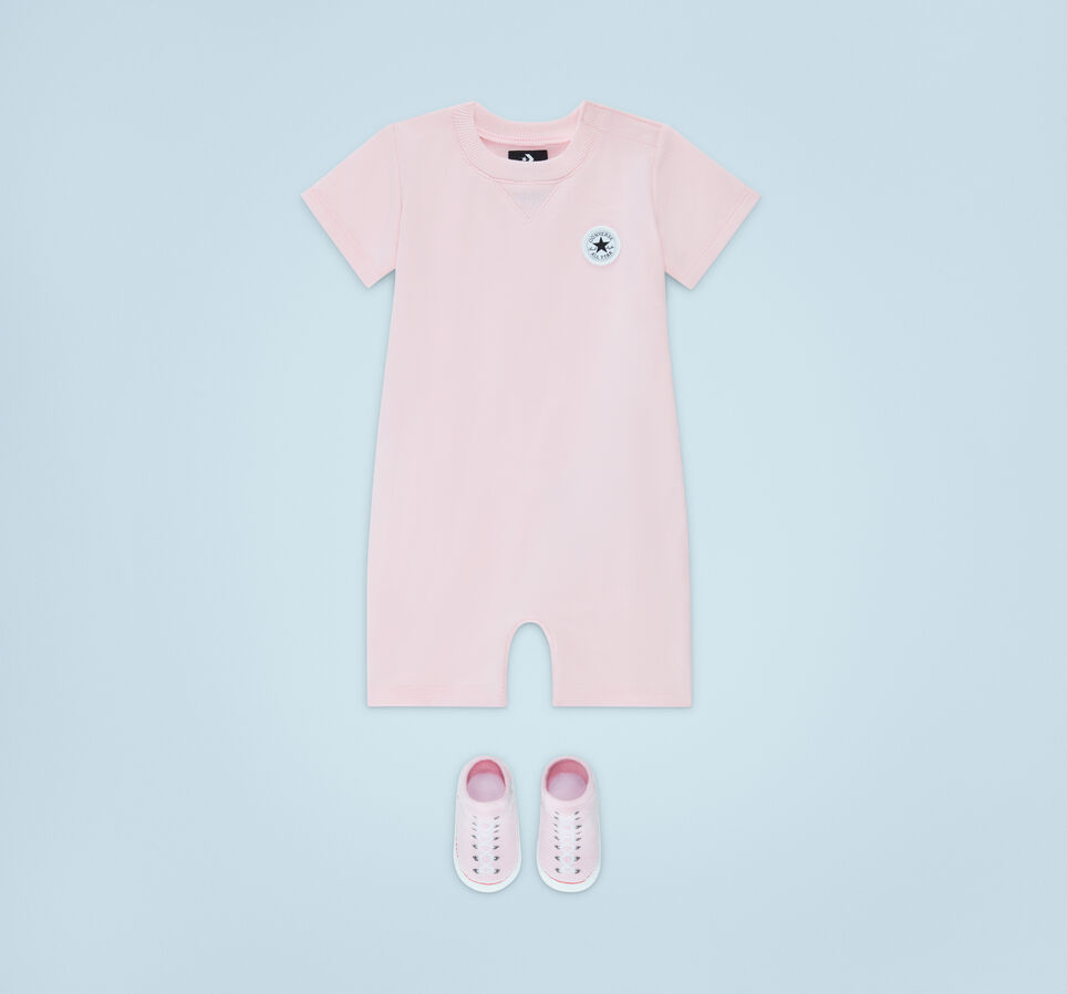 Lil Chuck Taylor Romper Sock Set Cherry Blossom